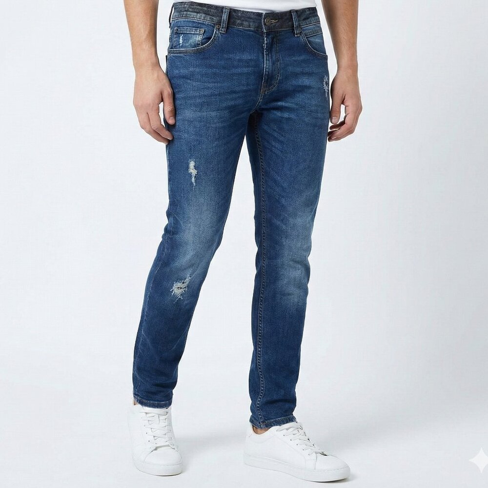 Zara Men's Skinny Fit Blue Jeans